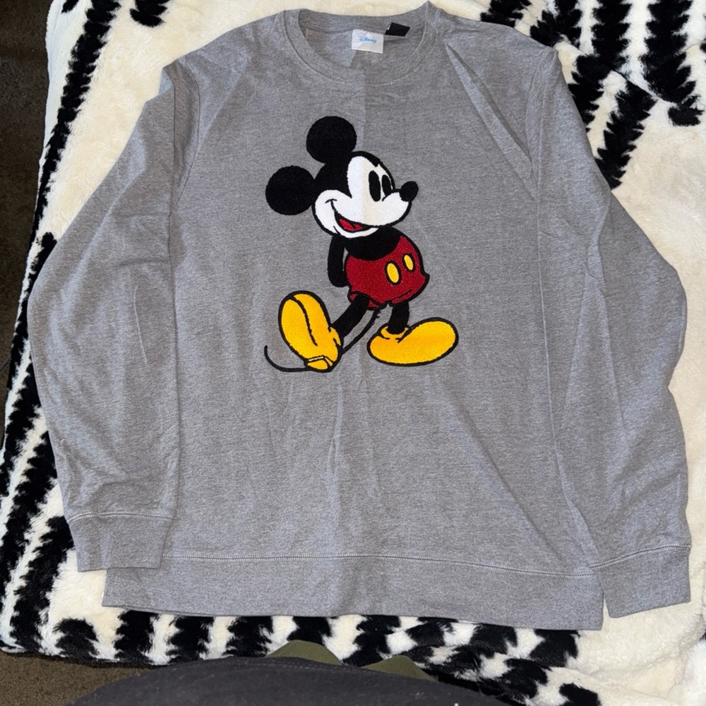 Vintage-Style Mickey Mouse Boucle Sweatshirt | Retro-Style Disney Sweatshirt